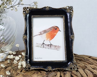 English Robin Watercolor Giclee Print, Robin Watercolor, Bird Watercolor, Bird Watercolor Wall Art, Bird Lover Art