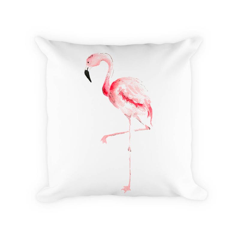 Pink Flamingo Watercolor Painting Print, Flamingo Wall Art Home Decor, Pink Coral Flamingo Wall Art Print, Coastal Art Print, Beach Art image 7