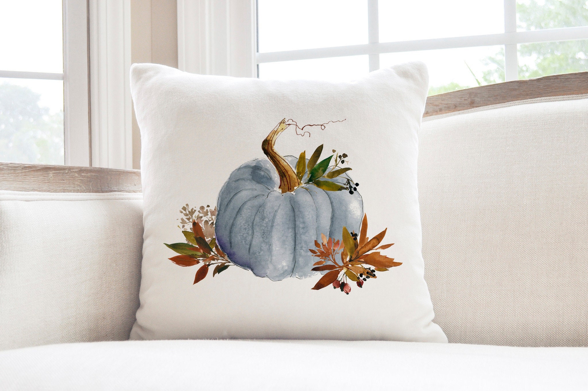 Thanksgiving aesthetic fall pumpkin pattern - beige background Throw Pillow  for Sale by Smitzprints