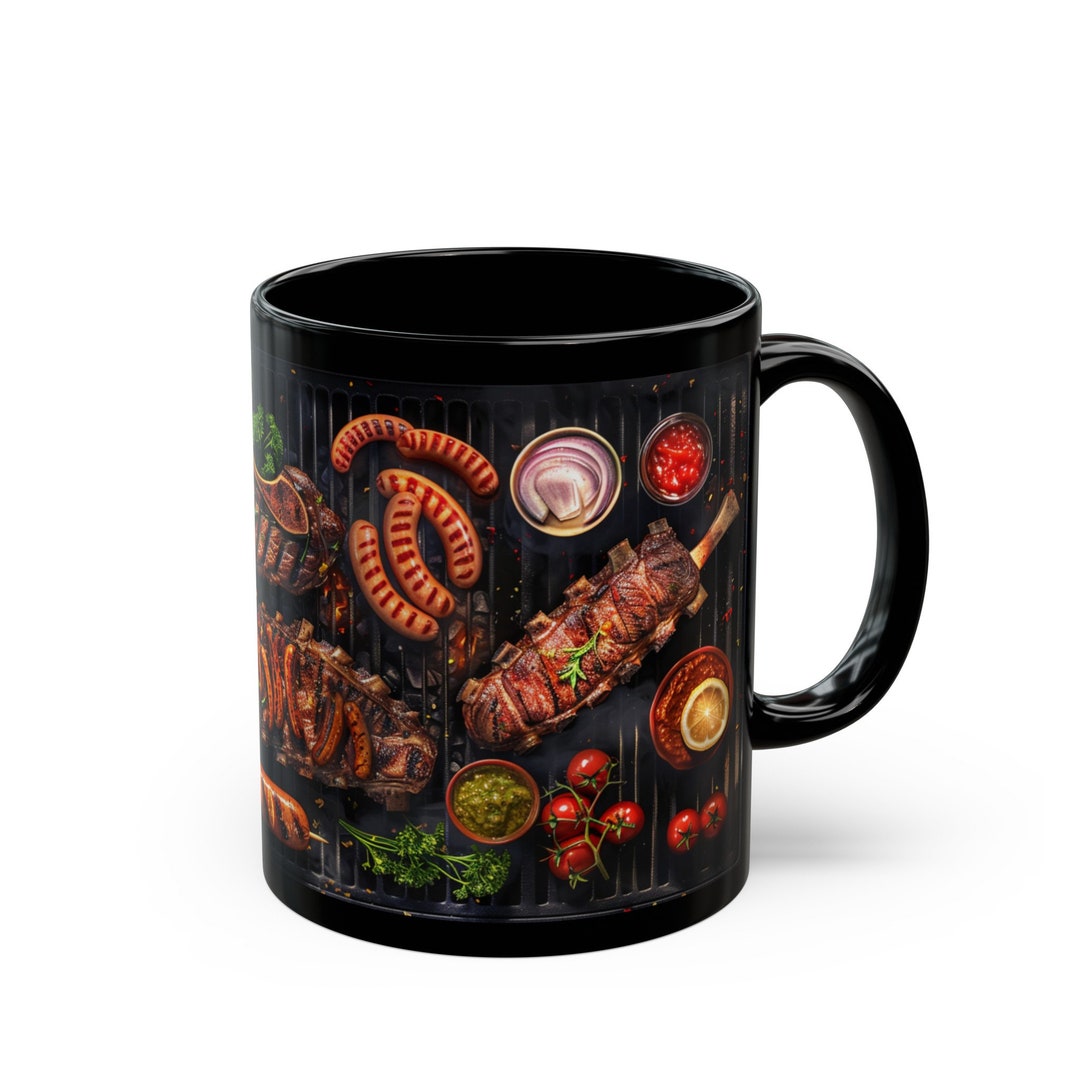 バーベキュー・調理用品 ANARCHOMOUMTAINEERS (for Cup & Mug) Grill Top Coffee Mug, Cookout Mug, Food Lover, Meat-eater, Coffee