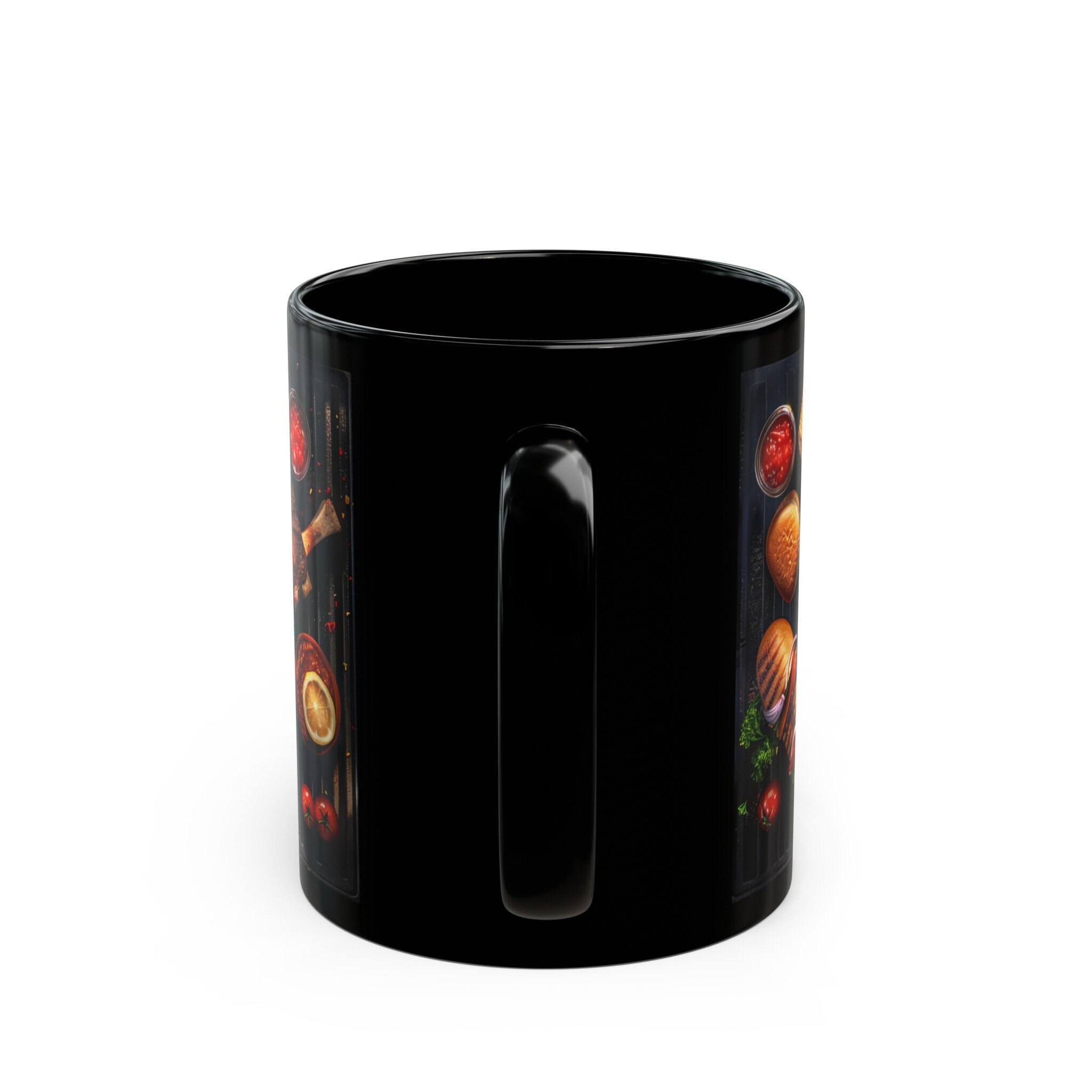 Grill Top Coffee Mug, Cookout Mug, Food Lover, Meat-eater, Coffee