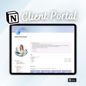 Notion Template Client Portal | Client Dashboard, Project Based, Client Tracker, Notion Design Creative, Freelancer, Project Management