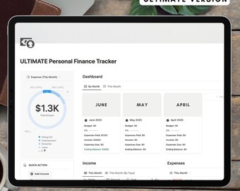 Notion Personal Finance Tracker Template: Income & Expense