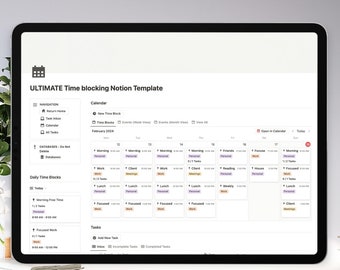 ULTIMATE Time Block Planner Notion Template