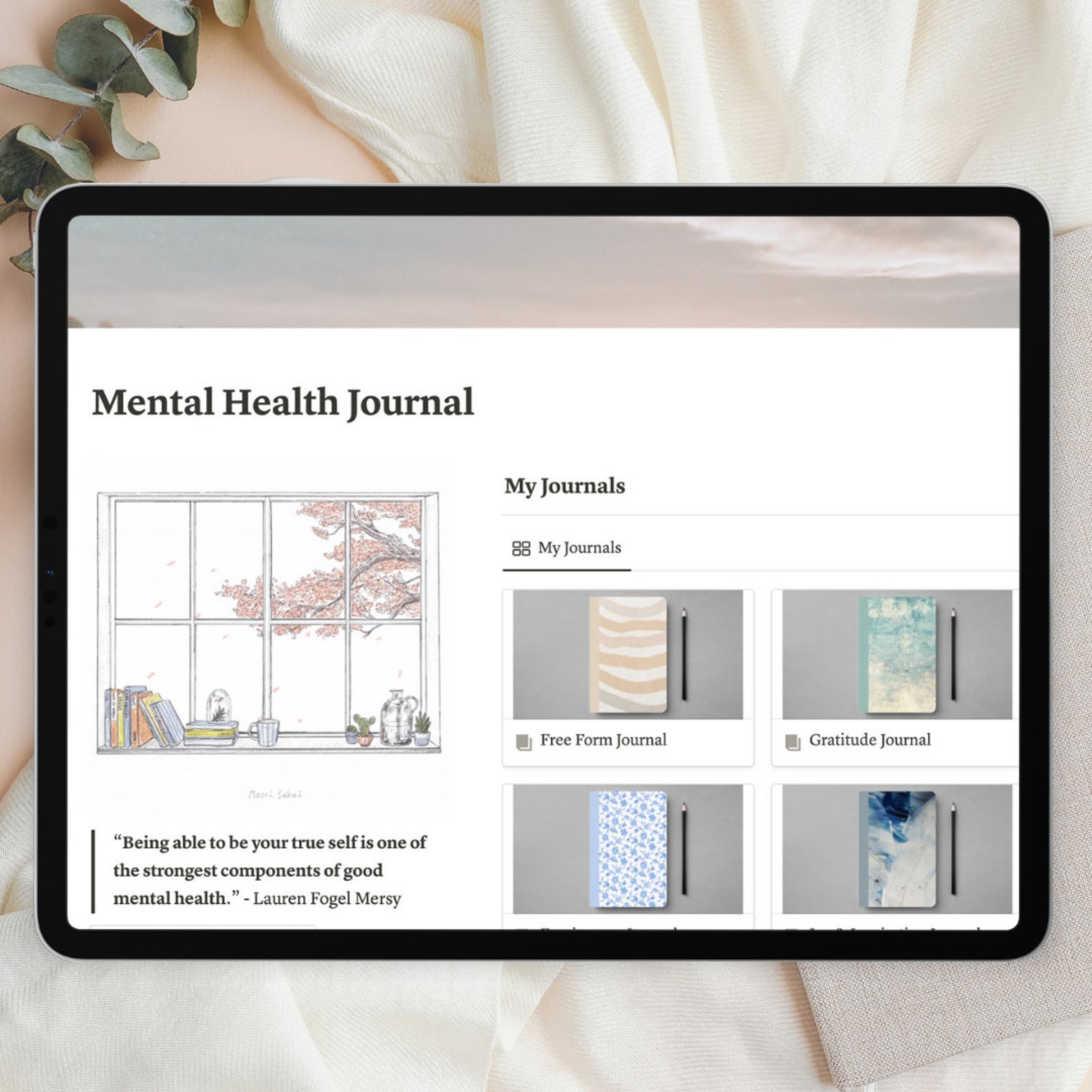 Mental Health Journal Notion Template: Guided Prompts & Wellness