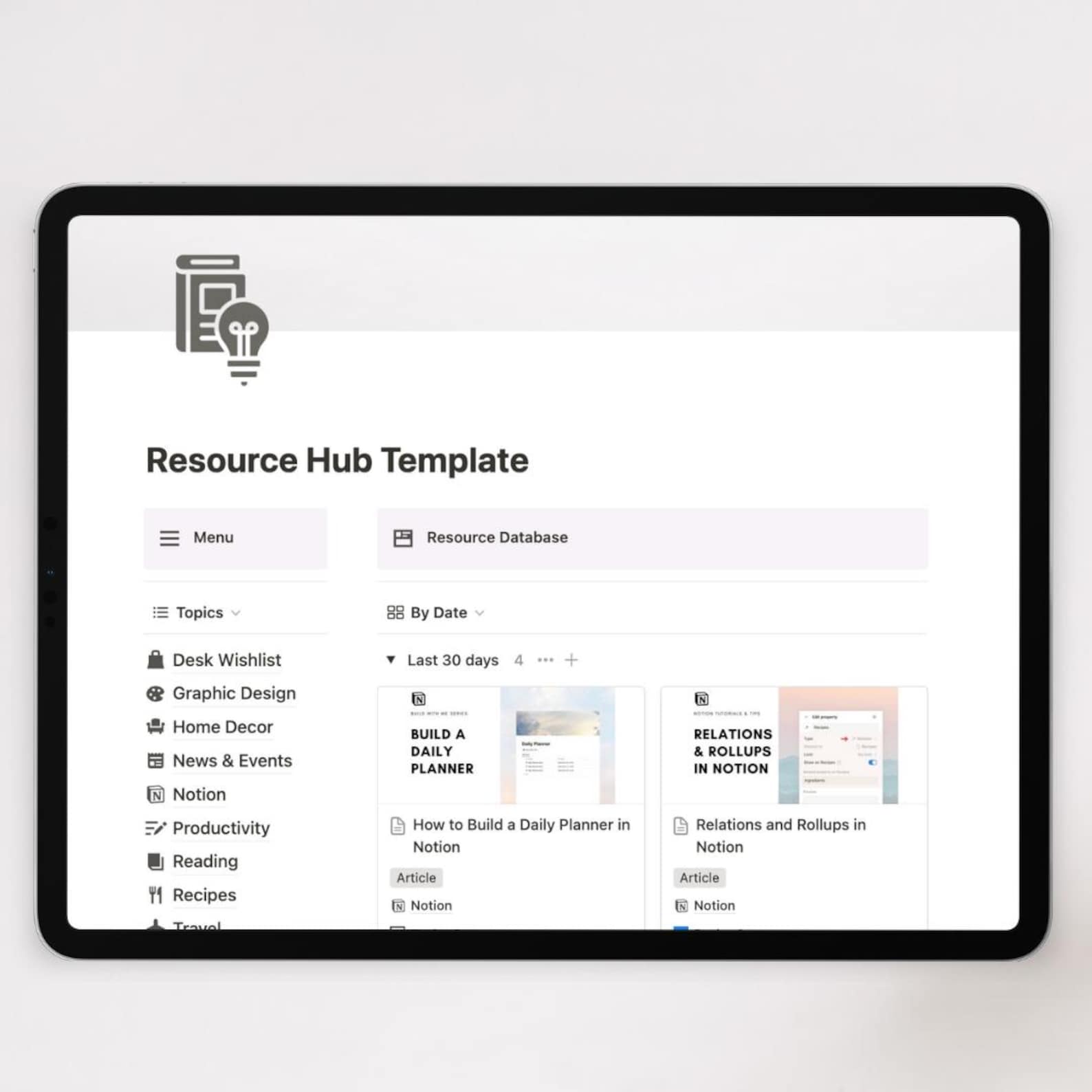 Notion Doc Example Notion Template: Resource Hub | Digital Resources, Business, Study ...