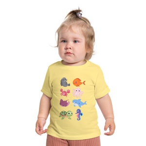 Infant Sea Creatures T-Shirt - Adorable Ocean Animal Design
