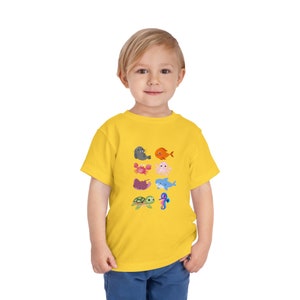 Toddler Sea Creatures T-Shirt - Cute Ocean Animal Design