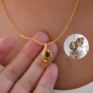 Collar con foto personalizado, collar con proyección de fotos, collar conmemorativo para mascotas, regalo para el Día de la Madre, collar con imagen en el interior, regalo de cumpleaños para ella