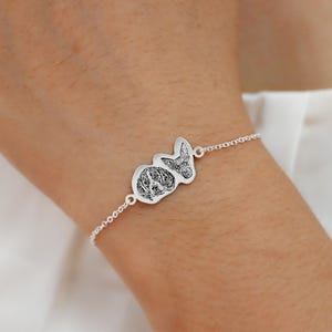 Engraved Pet Portrait Bracelet, Custom Pet Bracelet, Cat Dog Bracelet, Pet Memorial Gift, Pet Photo Gift for Her, Pet Lover Gift, Dog Photo