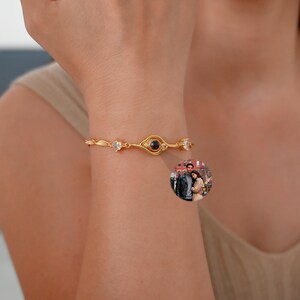 Pulsera con foto, pulsera personalizada con proyección de foto, regalo conmemorativo para mamá, pulsera con foto en el interior, regalo de boda, regalo de cumpleaños para ella.