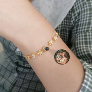 Photo Bracelet,Personalized Projection Bracelet,Custom Photo Bracelet,Picture Jewelry,Gift for Her,Mom Gift,Christmas Gift