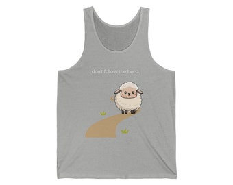 Unisex Jersey Tank: Sheep Fluffy