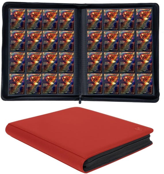 16 pocket trading card binder 16 Pocket Card Binder 1000+ enhanced Zip Trading Card Binder Double Sided  Pocket Card Binder Album Ringless Card Folder for MTG TCG Sports Card (Teal main image 0