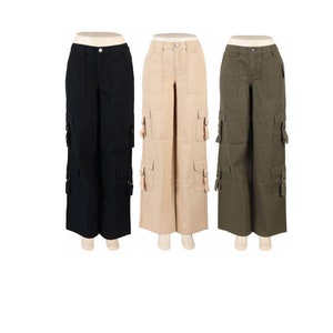 Women's Cargo| Wide-Leg Baggy Cargo| Multi-Pocket