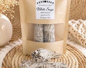 White Sage Sticks + Bundles | Set of 2 | 100% Natural | Original from California | Plastic-Free Shipping