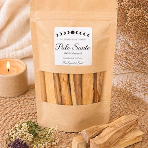 Palo Santo-pinnar | Traditionellt skördade och torkade i Peru | 40–45 gram | Plastfri frakt