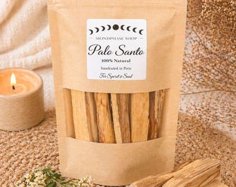 Palo Santo Sticks | Traditionally harvested & dried in Peru | 40-45 grams | Plastic-free shipping