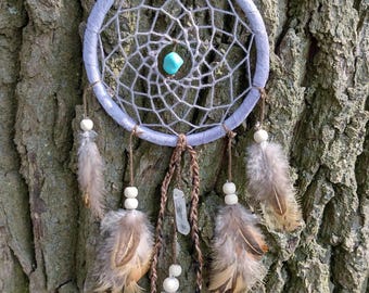 Dreamcatcher with rock crystal including palo santo for bad dreams • handmade in Germany • plastic-free shipping