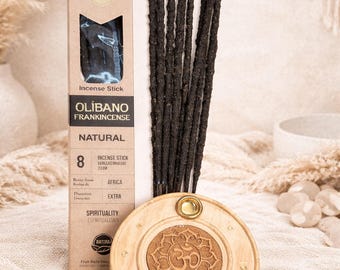 Frankincense Natural Incense Sticks + Holder 'Om' | Sagrada Madre | Incense Set