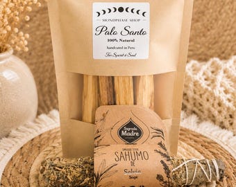 Palo Santo Sticks from Peru & White Sage Sahumo from Sagrada Madre | Incense Set | Ritual Set