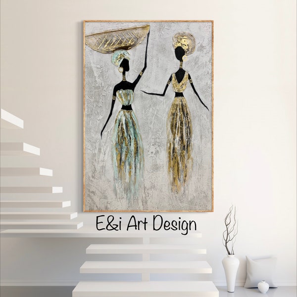 African figures abstract painting