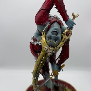 The Crimson Blade - 12K Resolution Maximum Detailed, 3D Printed Figurine , High Quality 12k Non Brittle Reasin figurine print