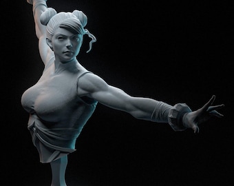 Street Fighter Chun-Li Bust  3D Printed Resin Figurine
