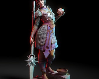 Shadowheart Baldurs Gate 3, Unpainted, BG3, Baldur&#39;s Gate 3, Torrida Minis, D&D, Dungeons and Dragons, Shadowheart Half High Elf Cleric