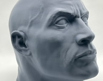 Dwayne The Rock Headphone Stand,Headphone Holder, Gaming Stand, Room Decor, Office, Desktop,  Paintable Bust, Dwayne Johnson Headset Stand