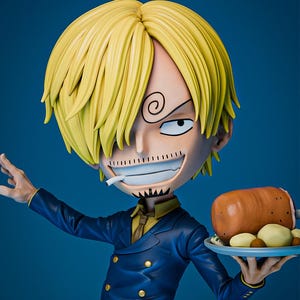 Figurine imprimée en 3D Sanji - Modèle en résine personnalisé - Anime à collectionner en une pièce, cadeau fait main, résine à peindre, haute qualité