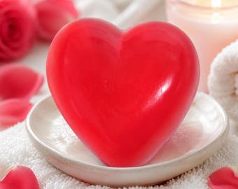 Heart Soaps for Valentine's Day, 3 ounce bar