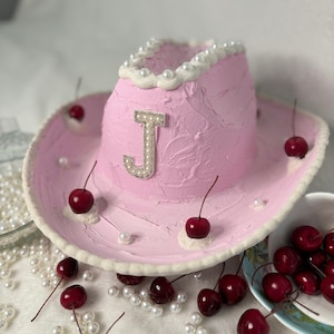 Custom Initial/Name Fake Cake Cowgirl Hat
