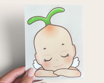 Baby-Engel-Aufkleber aus Vinyl | Wasserfester, wetterfester Transferaufkleber | Aufkleber für Auto, Fenster, Laptop oder Trinkbecher