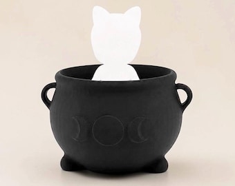 Halloween Cauldron Display Stand for Collectible Figures | Built-In Footbeds | Regular & Mini