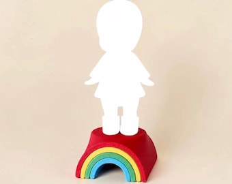 Regenbogen-Display für Sammelfiguren | Integrierte Fußbetten | Standard & Mini