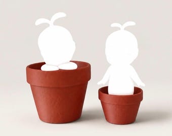 Der Original-Blumentopf-Displayständer für Sammlerfiguren | Integrierte Fußbetten | Standard & Mini
