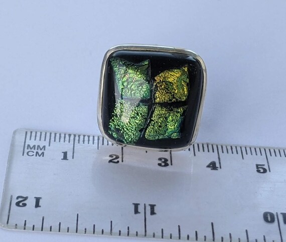 Adjustable 925 Sterling Silver Ring with Iridesce… - image 7