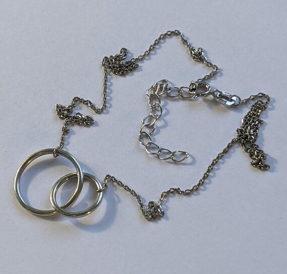 Sterling Silver 925 Interlocking Circles Necklace… - image 6