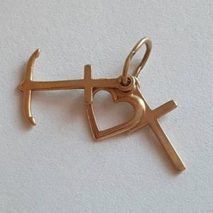 Beautiful Vintage Pendant 14K Gold (585) Trident Ukrainian Weight 0.85 g.