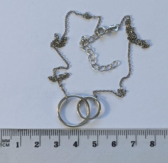 Sterling Silver 925 Interlocking Circles Necklace… - image 8