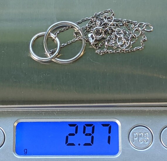 Sterling Silver 925 Interlocking Circles Necklace… - image 9