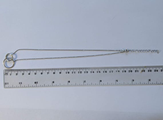 Sterling Silver 925 Interlocking Circles Necklace… - image 7