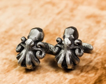 Octopus Cufflinks: Nautical Wedding Groomsmen Gift