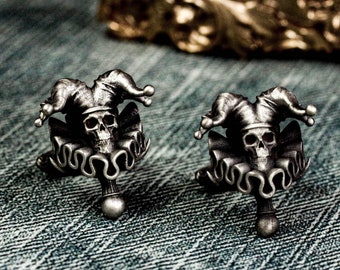 925 Silber Vintage Zirkus Clown Manschettenknöpfe Lustiger Clown, Spaß Geburtstagsgeschenk, Knebelgeschenk Chef