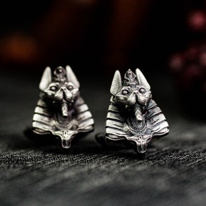 Pharaoh Anubis Cufflinks 925 silver Egyptian mythology Cufflinks, Wedding Men Gift Jewelry