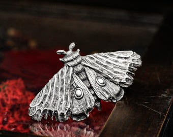 Moth Ring - Handmade 925 Silver Gothic Insect Statement Ring with Spread Wings