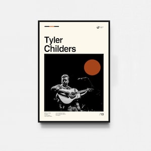 Póster de Tyler Childers, Impresión de Tyler Childers, Arte de mediados de siglo, Arte minimalista, Póster retro, Póster vintage, Decoración de pared
