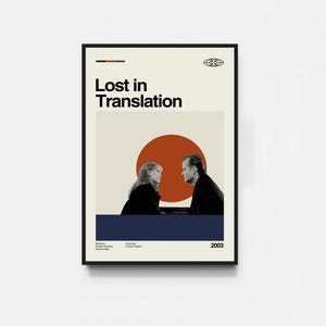 Lost in Umsetzung Poster, Filmposter, Midcentury Kunst, minimalistische Kunst, Retro Plakat, Vintage Plakat, Wohnkultur