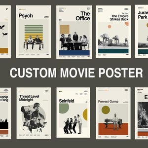 Cartaz PERSONALIZADO, Impressão personalizada, Cartaz de filme, Cartaz de série de TV, Cartaz de programa de TV, Arte de meados do século, Arte minimalista, Cartaz retrô, Cartaz vintage